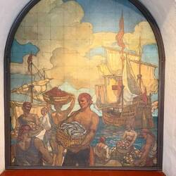 Spanish marketplace & Spanish ship