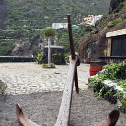 Anker eines Schiffswrack, das vor der Insel versank