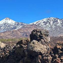 Und hier ist er. Links Pico de Teide, rechts Pico de Viejo