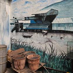 Auch moderne Maschinen kamen später zum Einsatz.