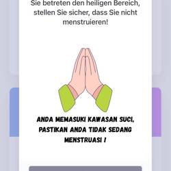 In allen Tempel hängen solche Schilder