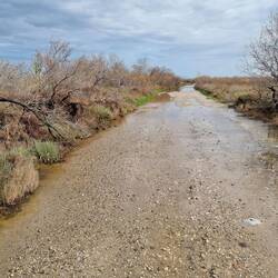 Hier dachten wir, hmm etwas viel Wasser, komm wir drehen um...