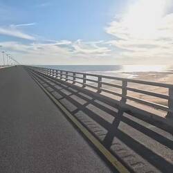 The ride over the long-ass bridge to Kuwait City. 48 km !