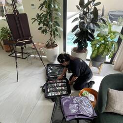 Home delivery beauty salon, for RidingKismet's well-being.