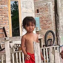 Sad little girl because Mama said no to icecream. Tears running down her face.