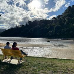 Die Lagune ist bei Ebbe nur feuchter Schlamm...