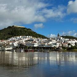 Looking across river to Spain