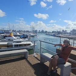 Just chilling while waiting for the rest of the tour group to disembark.