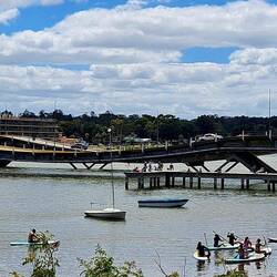 The Lionel Viera Bridge, also known as the Wavy Bridge; 2 wavy lanes over the Maldonado River.