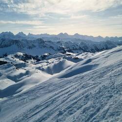 ... auf die Berner Alpen ...