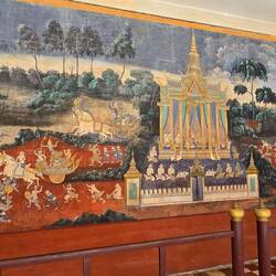A 600 meter mural depicting Hindu and Buddhist legends
