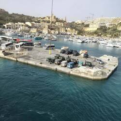 ATV Buggys awaiting new customers as we depart Gozo