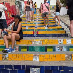 A small part of the Selarón steps, there are hundreds of them covered with thousands of tiles