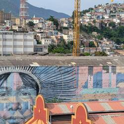 One part of the world's largest mural, right at the port
