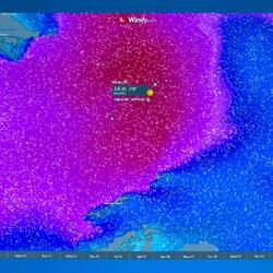 We have another "purple monster storm" between us and the tip of South America.