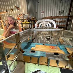 Rosanne is pretty impressed with dad's ability and craftsmanship!