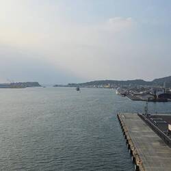 Ausfahrt, ganz hinten die schmalste Stelle (96m)