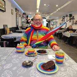 Where's Will? 'Blending in' at the Rainbow Café 🌈😂