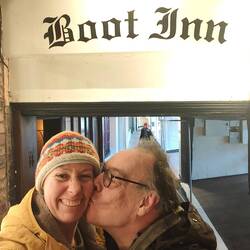 On the pub crawl - this one had an digital detox policy so we took a piccie outside instead