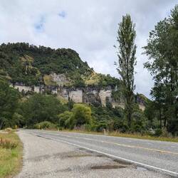 Limestone cliffs on the road to Punakaiki