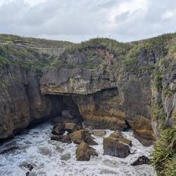 The ocean slowly wearing down the rocks