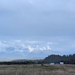 Orakito - Cloud covered mountains in the distance
