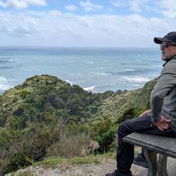Viewpoint on the road to Punakaiki - Tasman Sea