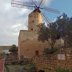 The Xarolla Windmill at Żurrieq, the only functioning windmill in Malta