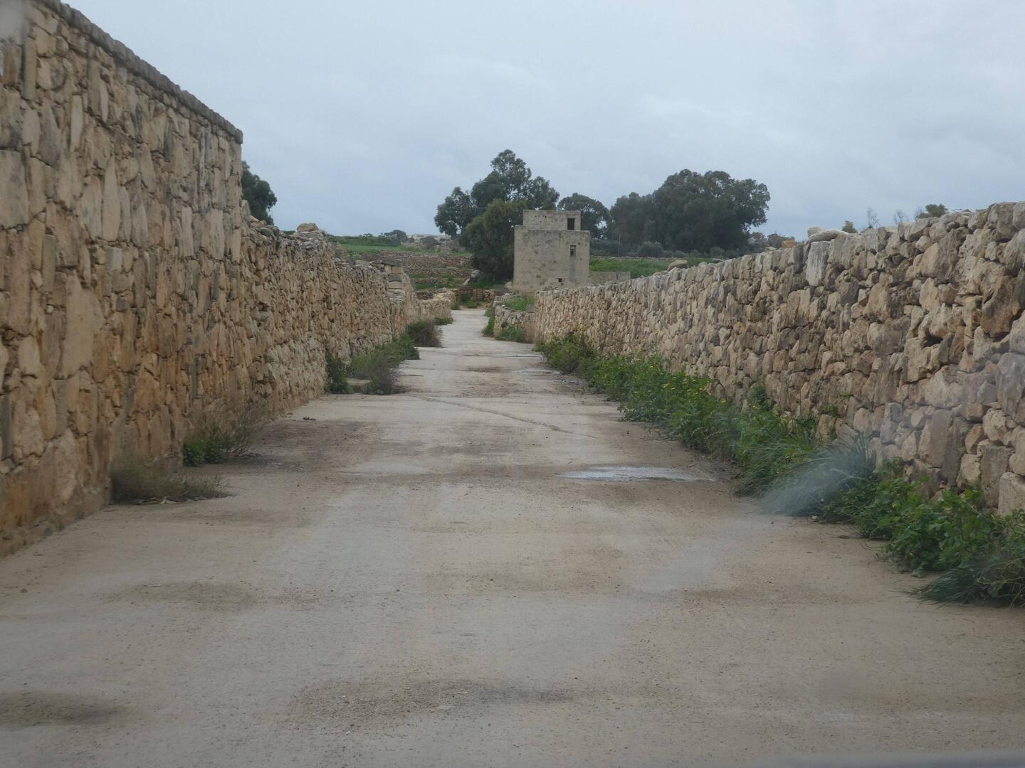Luxuriously wide road between villages