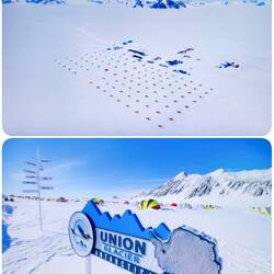 Union Glacier Basecamp ... from the air and from the ground.