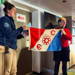 Dr Angel explains her plankton research to the rest of us.