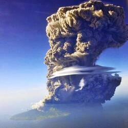 The last eruption in 2014.