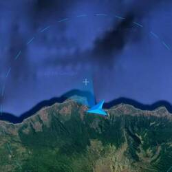 Satellite version of our anchorage