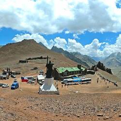 Panorama am alten Cristo Redentor Pass