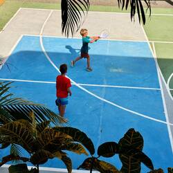 Die Jungs beim Pickleball