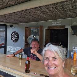 Rusty at our boutique motel.