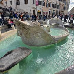 Fountain In Front of Spanish Steps