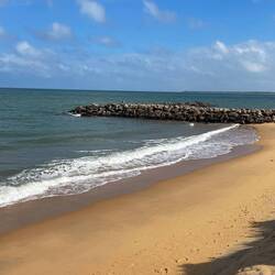 Relatively calm water. Very nice temp