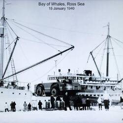 Loaded on a boat, the cruiser is taken to the Antarctic.