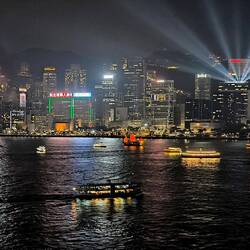 abendliche Lasershow