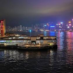 Zurück auf dem Schiff hatten wir dann diesen Ausblick vom Balkon