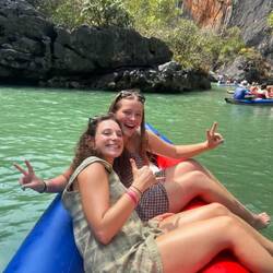 Charlotte and Maya from Australia were fun new friends!