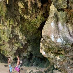 Koh Mor had interesting cave and limestone formations, plus monkeys.