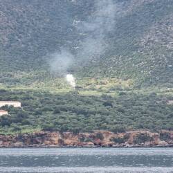 Überall werden die Olivenbäume beschnitten, das kann ja dann auch gleich verbrannt werden.