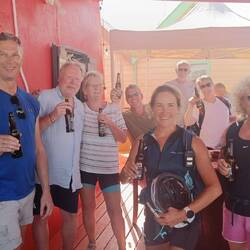 Abschluss in der Bar gegenüber von "Rihanna", natürlich mit einem kühlen "Banks"