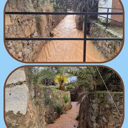 Die Bäche schwellen an. Sie rauschen durch den Ort.