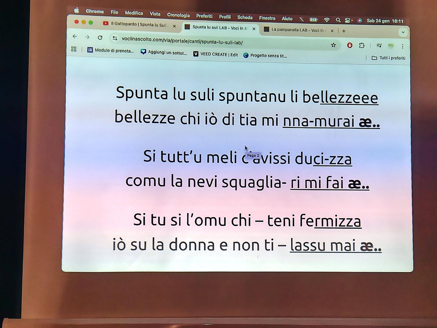 Im Workshop zu "sizilianischer Polyphonie"