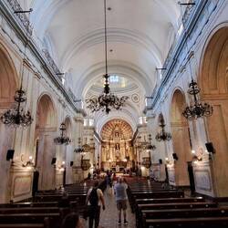 Metropolitan Cathedral of Montevideo: consecrated 1804. One major altar; several side altars.