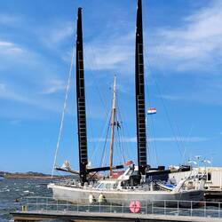A steel-hulled sailboat -- THAT'S dedication to sport.