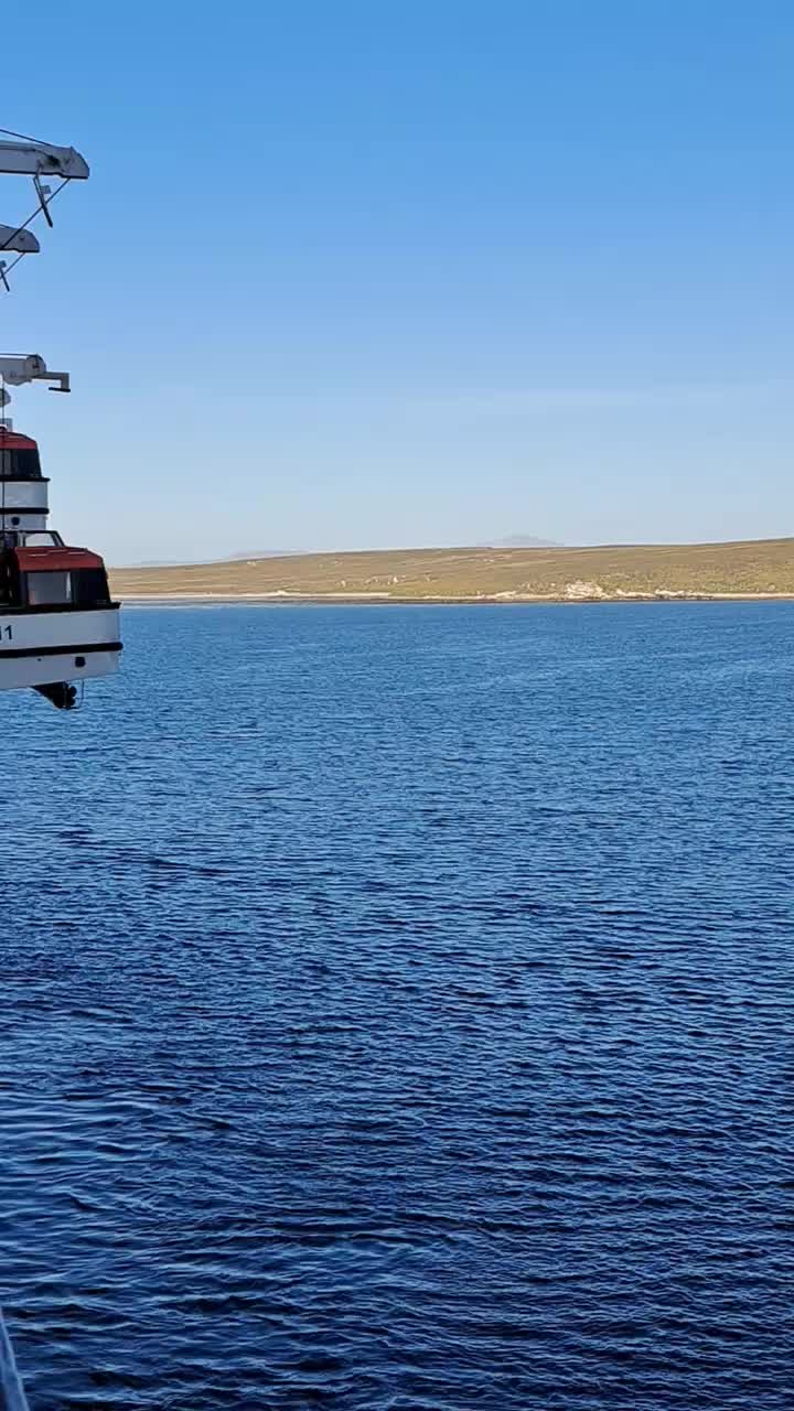 Arriving in Port Stanley.